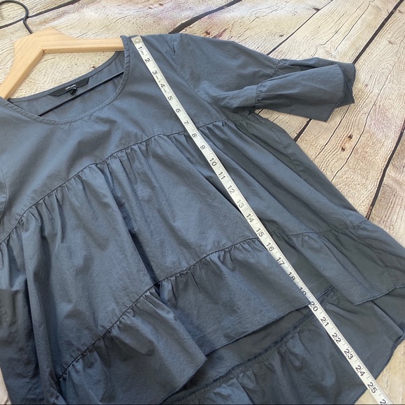 ASOS High Low Flowy Ruffle Top S Grey - Picture 8 of 8